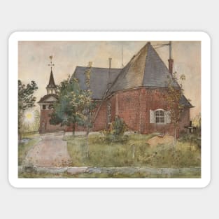 Old Sundborn Church. From A Home by Carl Larsson Sticker